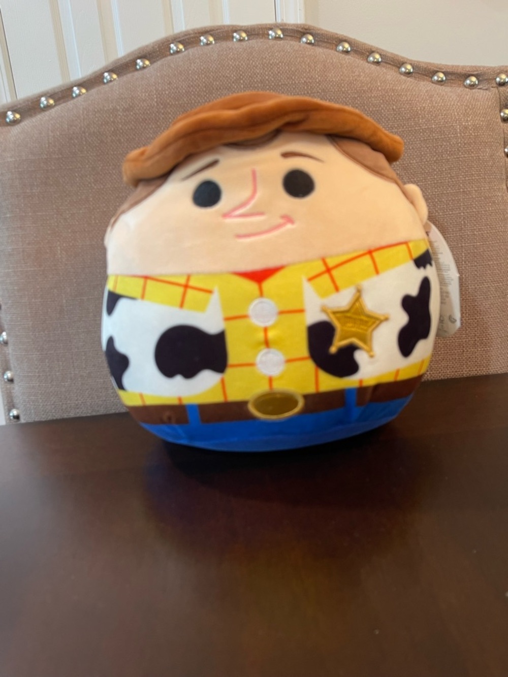 Disney Woody Plush Round Toy - Yellow, Brown, Blue, Black, White